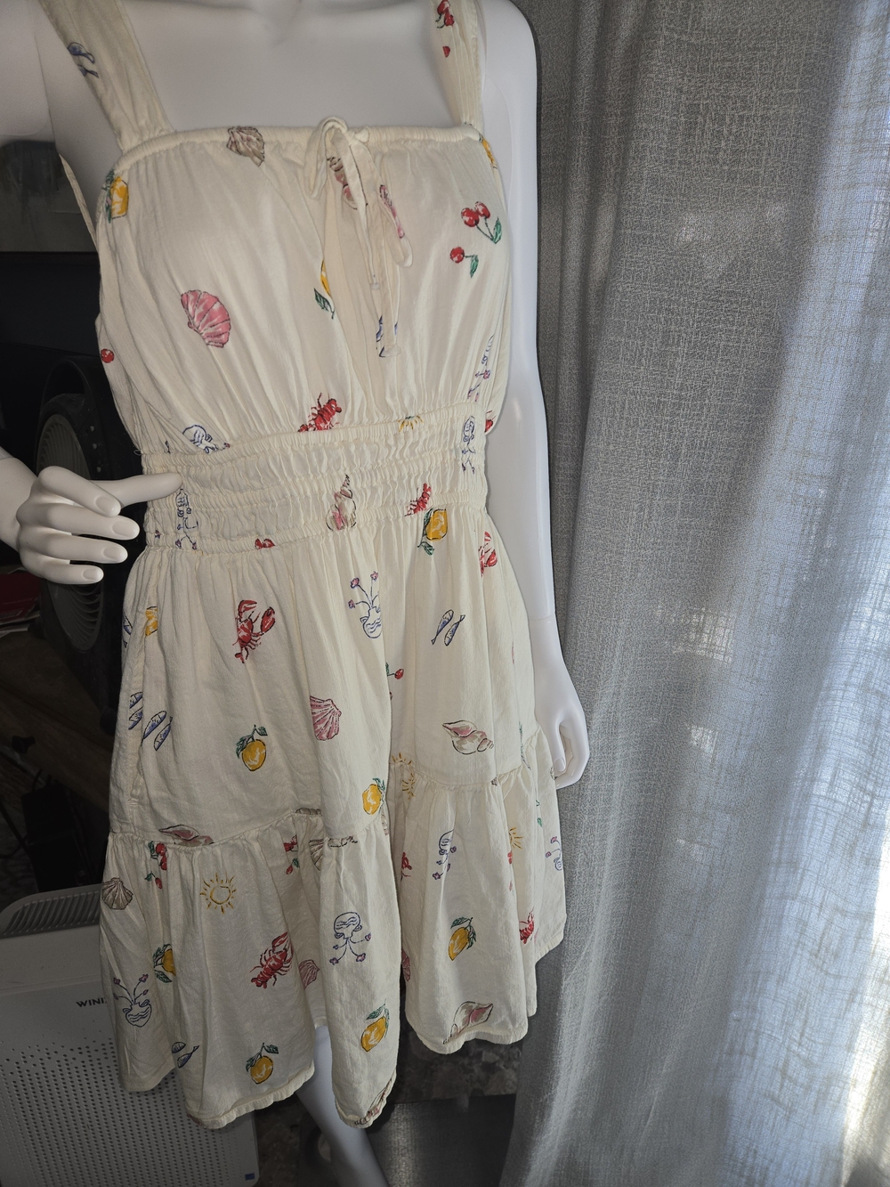 GAP cotton Cream Summer Sundress with Colorful Print
